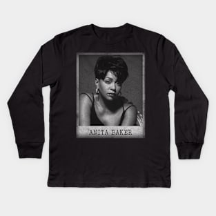 Anita Baker // Minimalist Fanart Tribute Kids Long Sleeve T-Shirt